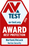 Badge AV-TEST Award 2019 Best Protection for NortonLifeLock, Norton Security