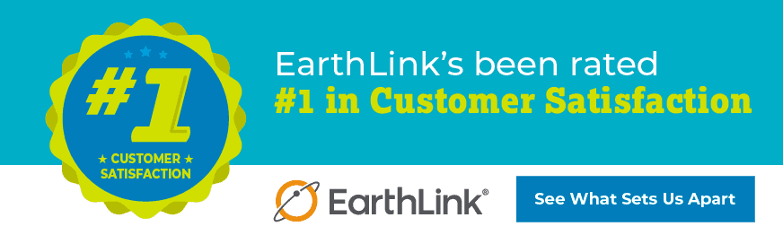 Ad that reads: EarthLink's ben voted #1 in Customer Satisfaction