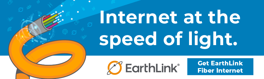 Ad reading: Internet at the Speed of Light. Get EarthLink Fiber Internet