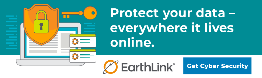 Inline ad that states Protect your data everywhere it lives online.